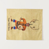 Drumming Shaman Wandteppich (Vorderseite (Horizontal))