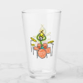 Drumming Stickman Glas (Vorderseite)