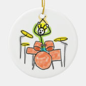 Drumming Stickman Keramik Ornament (Vorne)