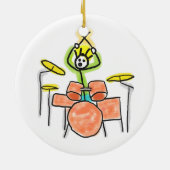 Drumming Stickman Keramik Ornament (Hinten)