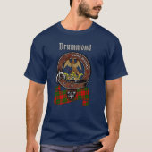 Drummond Clan Abzeichen & Tartan T-Shirt (Vorderseite)