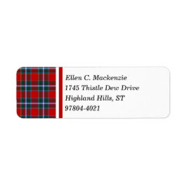 Drummond Clan Bright Red und Sky Blue Tartan