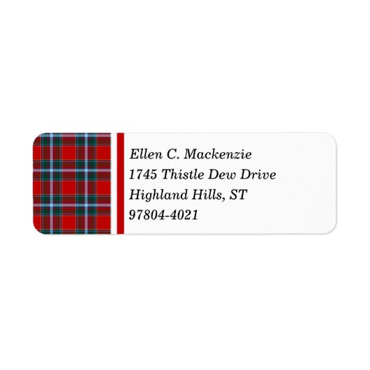 Drummond Clan Bright Red und Sky Blue Tartan (Vorne)