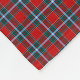 Drummond Clan Red and Light Blue Tartan Fleecedecke