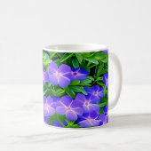 Drummond-Clematis - eine niedliche kleine blaue Bl Kaffeetasse (VorderseiteRechts)