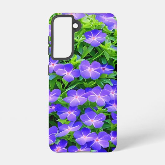 Drummond-Clematis - eine niedliche kleine blaue Bl Samsung Galaxy Hülle (Rückseite)