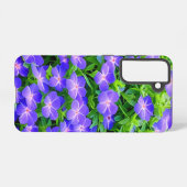 Drummond-Clematis - eine niedliche kleine blaue Bl Samsung Galaxy Hülle (Rückseite (Horizontal))