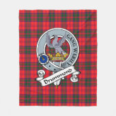 Drummond Modern Clan Abzeichen Tartan Kariert Fleecedecke (Vorderseite)