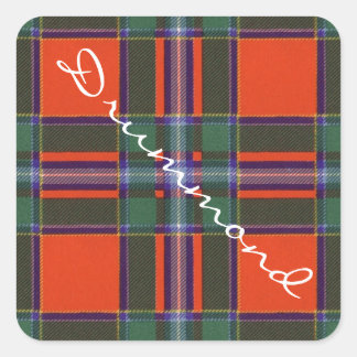 Drummond Scottish Clan tartan - Kariert Quadratischer Aufkleber
