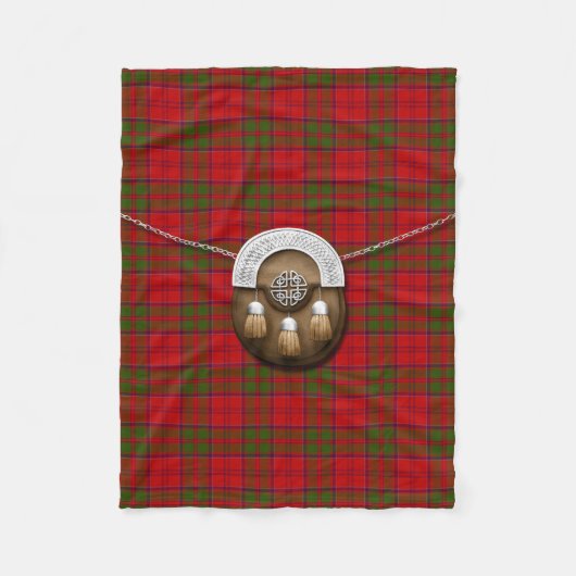 Drummond Tartan und Sporran Fleecedecke (Vorderseite)
