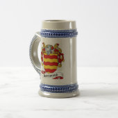 Drummond Wappen Stein - Familienwappen Bierglas (Vorderseite Links)
