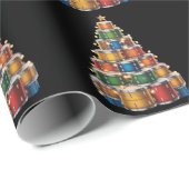 Drumms Xmas Christmas Tree Drummer Geschenkpapier (Rolleneckpunkt)