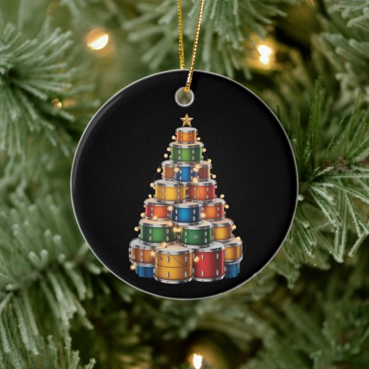 Drumms Xmas Christmas Tree Drummer Keramik Ornament (Baum)