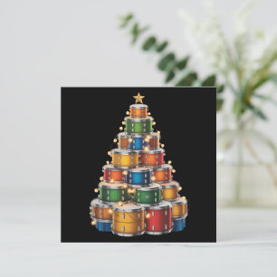 Drumms Xmas Weihnachtsbaum Drummer  Feiertagskarte