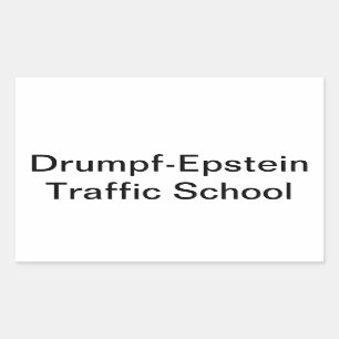 Drumpf-Epstein Trafficking Hankamer Artjunkhaus Rechteckiger Aufkleber