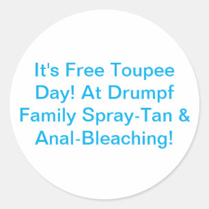 Drumpf Family Spray-Tan Hankamer Artjunkhaus Comic Runder Aufkleber