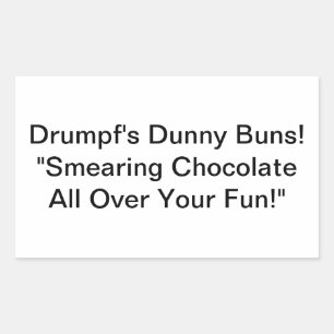 Drumpfs Dunny Brötchen Hankamer Artjunkhaus Comic Rechteckiger Aufkleber