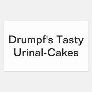 Drumpf's Geschmackvolles Urinal-Cakes Hankamer Art Rechteckiger Aufkleber
