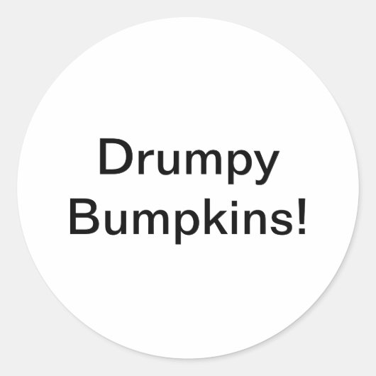 Drumpy Bumpkins Jeff Hankamer Artjunkhaus Comic Runder Aufkleber (Vorderseite)