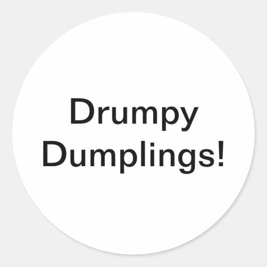 Drumpy Dumplings Jeff Hankamer Artjunkhaus Comic Runder Aufkleber (Vorderseite)