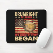 Drumright Oklahoma USA-Flagge 4. Juli Mousepad (Mit Mouse)