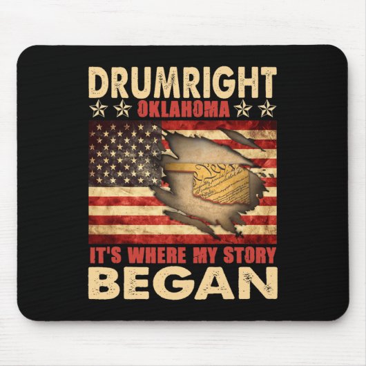 Drumright Oklahoma USA-Flagge 4. Juli Mousepad (Vorne)