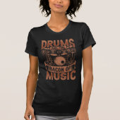 Drums Bacon Music Pun Retro Distressed Tee (Vorderseite)