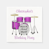 Drums Birthday Serviette (Vorderseite)