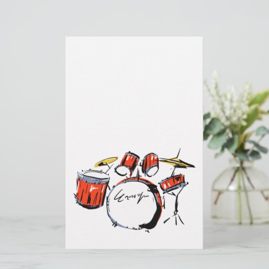 drums briefpapier (Stehend Vorderseite)