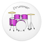 Drums Design Personalised Keramikknauf (Vorderseite)
