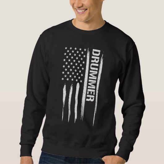 Drums Drummer - American Flag Sayings_1 Sweatshirt (Vorderseite)