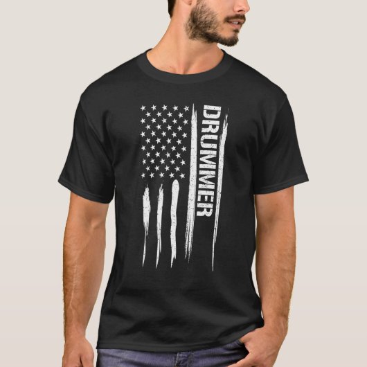 Drums Drummer - American Flag Sayings_1 T-Shirt (Vorderseite)