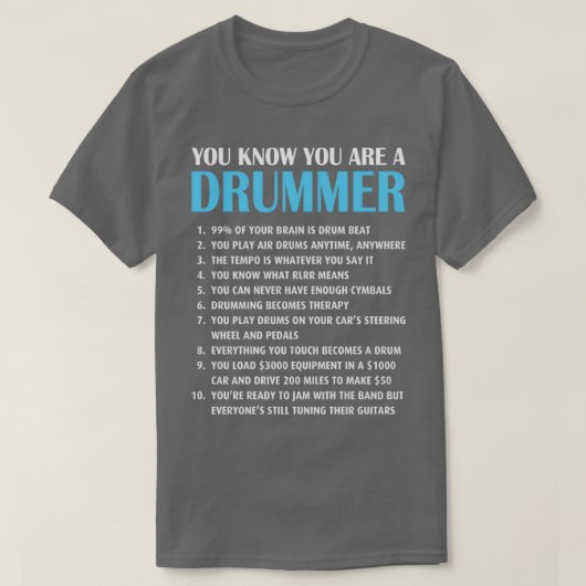 Drums Drummer Drumsticks Gift T-Shirt (Design vorne)