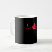 Drums Drummer Heartbeat Weihnachtsgeschenk Kaffeetasse (Vorderseite Links)