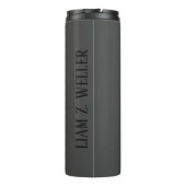 Drums Drummer Music Black Thermal Tumbler Thermosbecher (Rückseite)