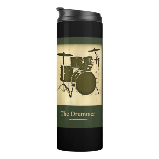 Drums Drummer Music Thermosbecher (Nach rechts gedreht)