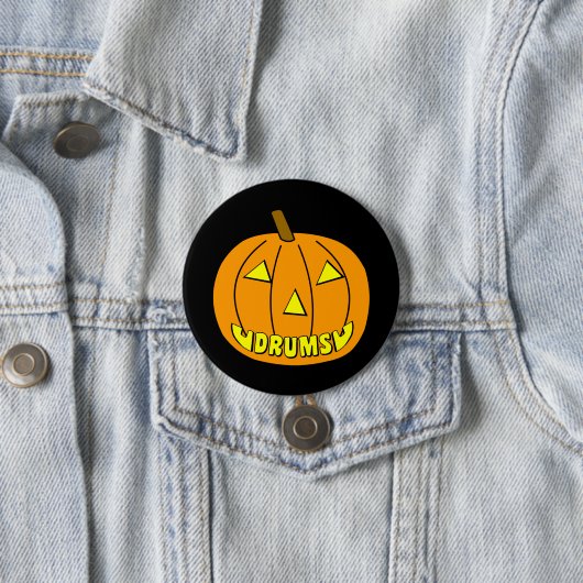 Drums Halloween Pumpkin Button (Beispiel)