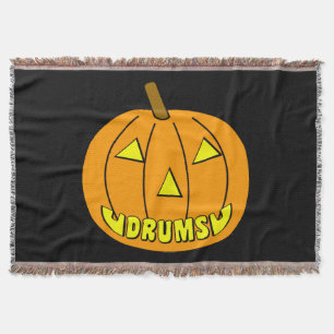 Drums Halloween Pumpkin Decke
