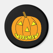 Drums Halloween Pumpkin Magnet (Vorne)