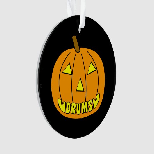 Drums Halloween Pumpkin Ornament (Vorderseite)