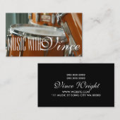 Drums Instructor Music Studio Business Card Visitenkarte (Vorne/Hinten)