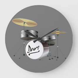drums-instruments-music-drum große wanduhr