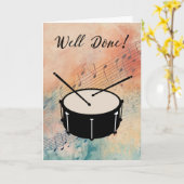 Drums Marching Band Performance Glückwünsche Karte (Gelbe Blume)