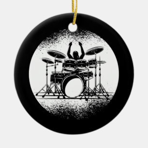 Drums Men Drum Kit Musikgeschenk Keramik Ornament