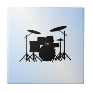 Drums Music Design Blau Fliese