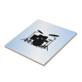 Drums Music Design Blau Fliese (Seite)