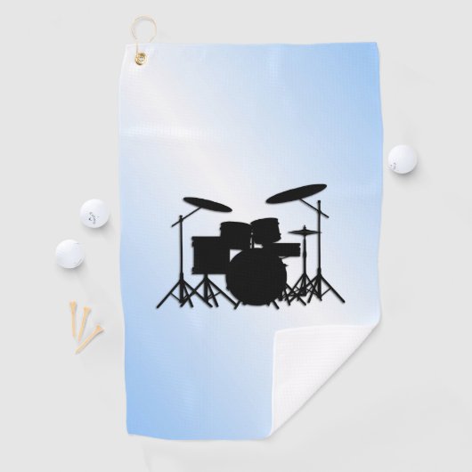 Drums Music Design Blau Golfhandtuch (Insitu)
