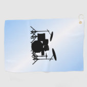 Drums Music Design Blau Golfhandtuch (Horizontal)