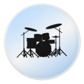 Drums Music Design Blau Keramikknauf (Vorderseite)