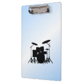 Drums Music Design Blau Klemmbrett (Links)